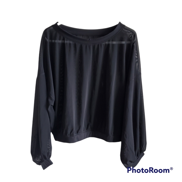 Namastetics Tops - Women's Black Mesh Top